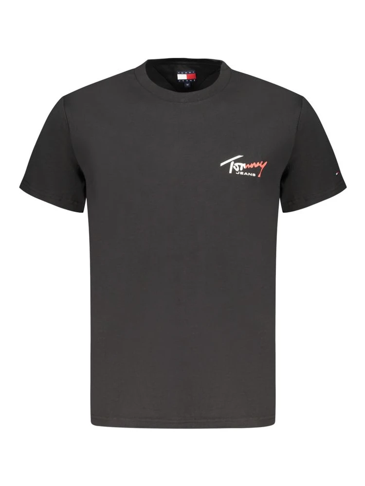 Black Cotton Men T-Shirt