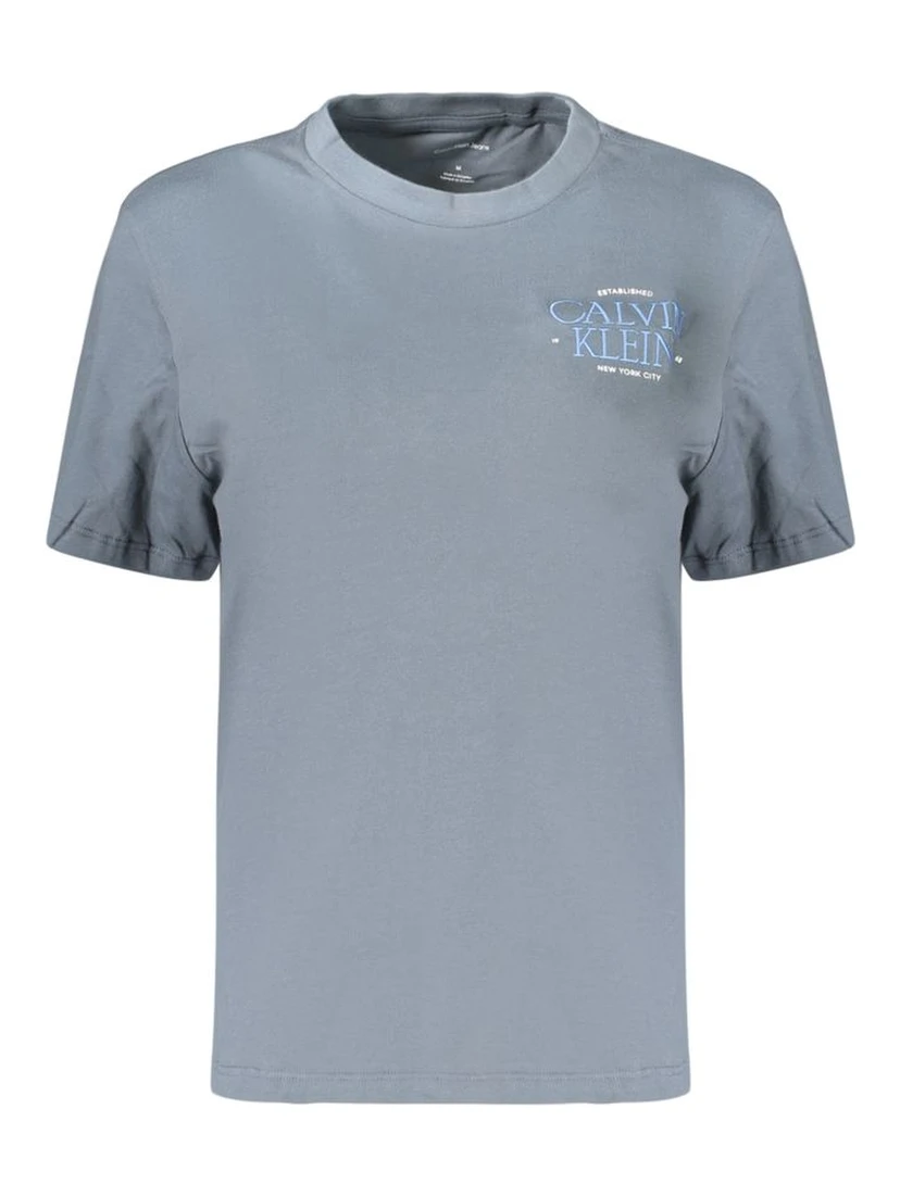 Gray Cotton Women's T-Shirt