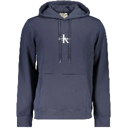 Blue Cotton Men Sweater