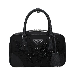 Black Fabric Handbag