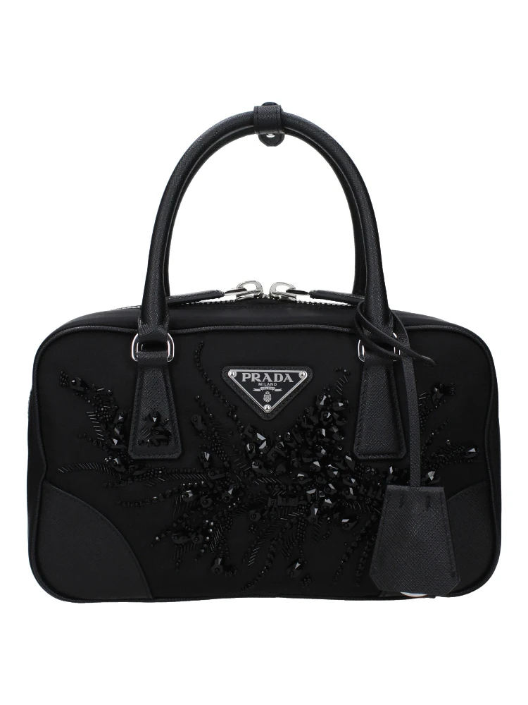 Black Fabric Handbag