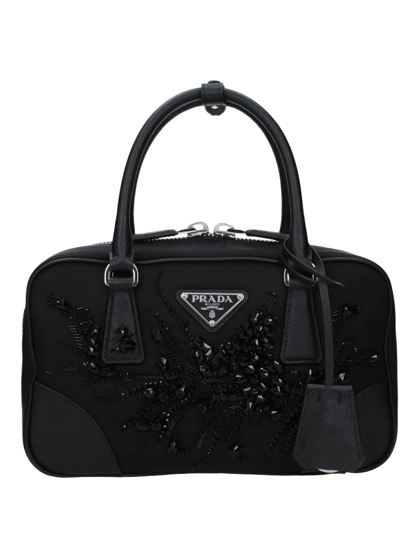 Black Fabric Handbag