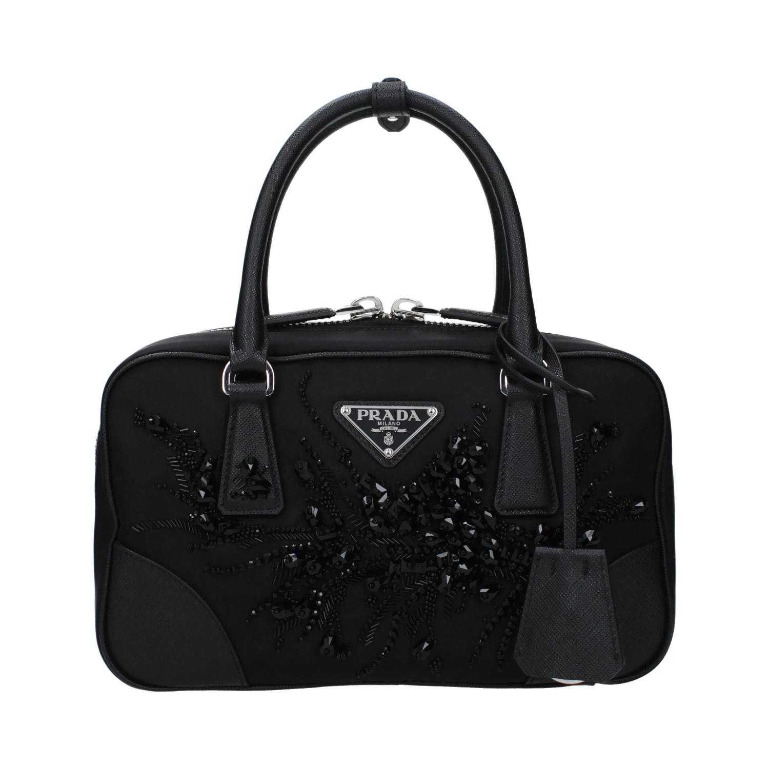 Black Fabric Handbag
