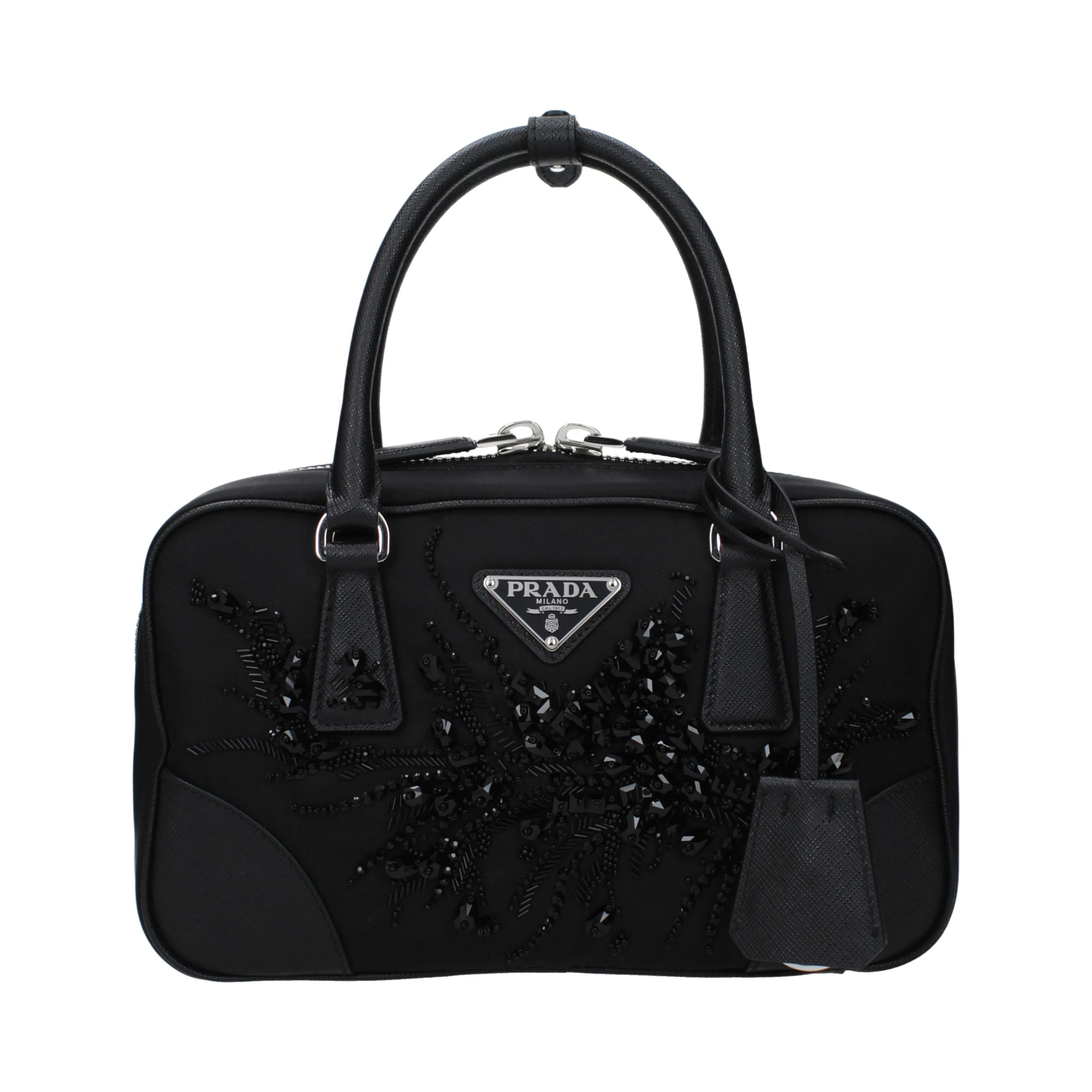 Black Fabric Handbag