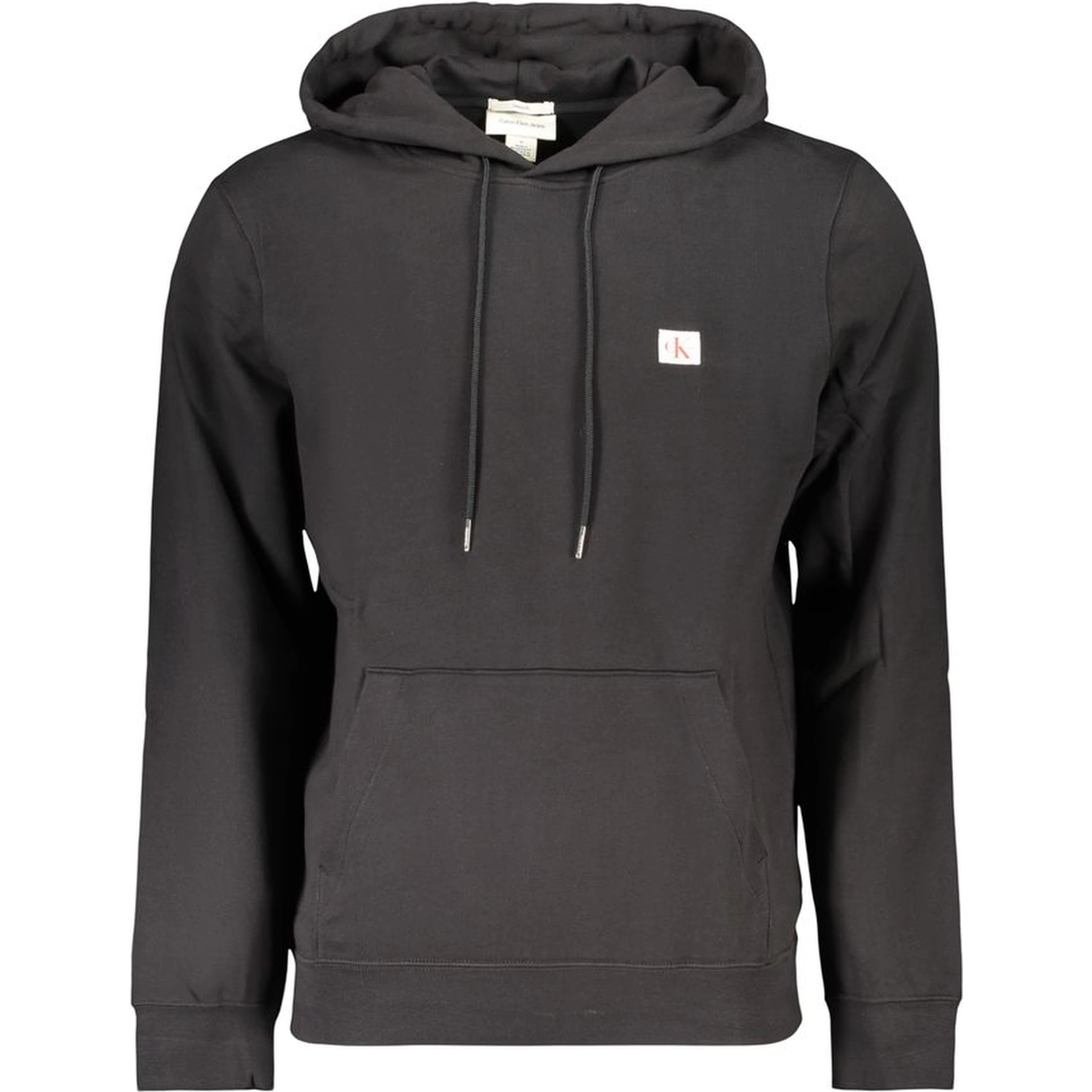 Black Cotton Men Hoodie