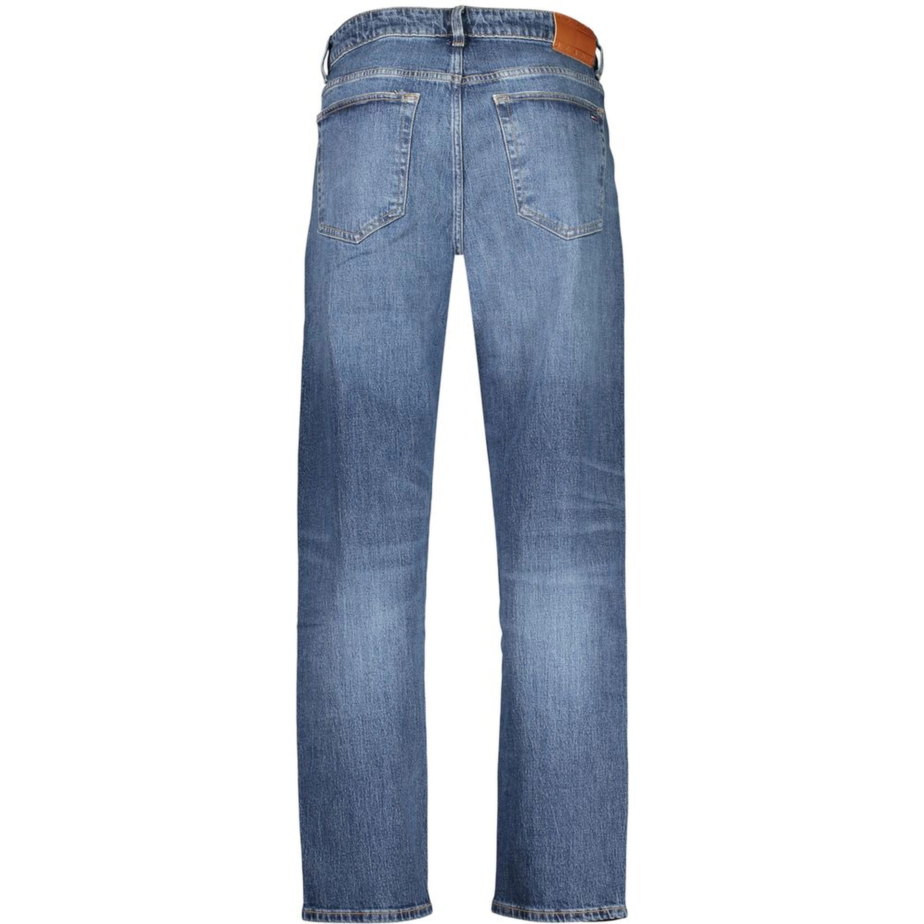 Blue Cotton Men's Jean Refined with Tapered Silhouette