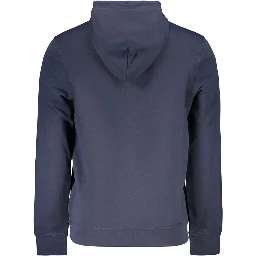 Blue Cotton Men Sweater