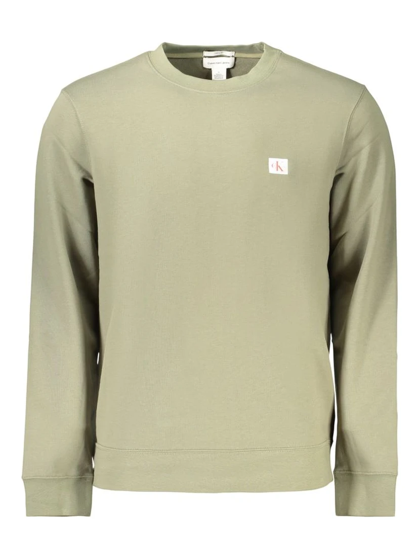 Green Cotton Mens Sweatshirt