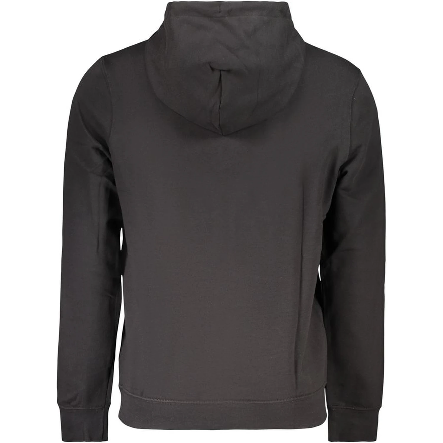Black Cotton Men Hoodie