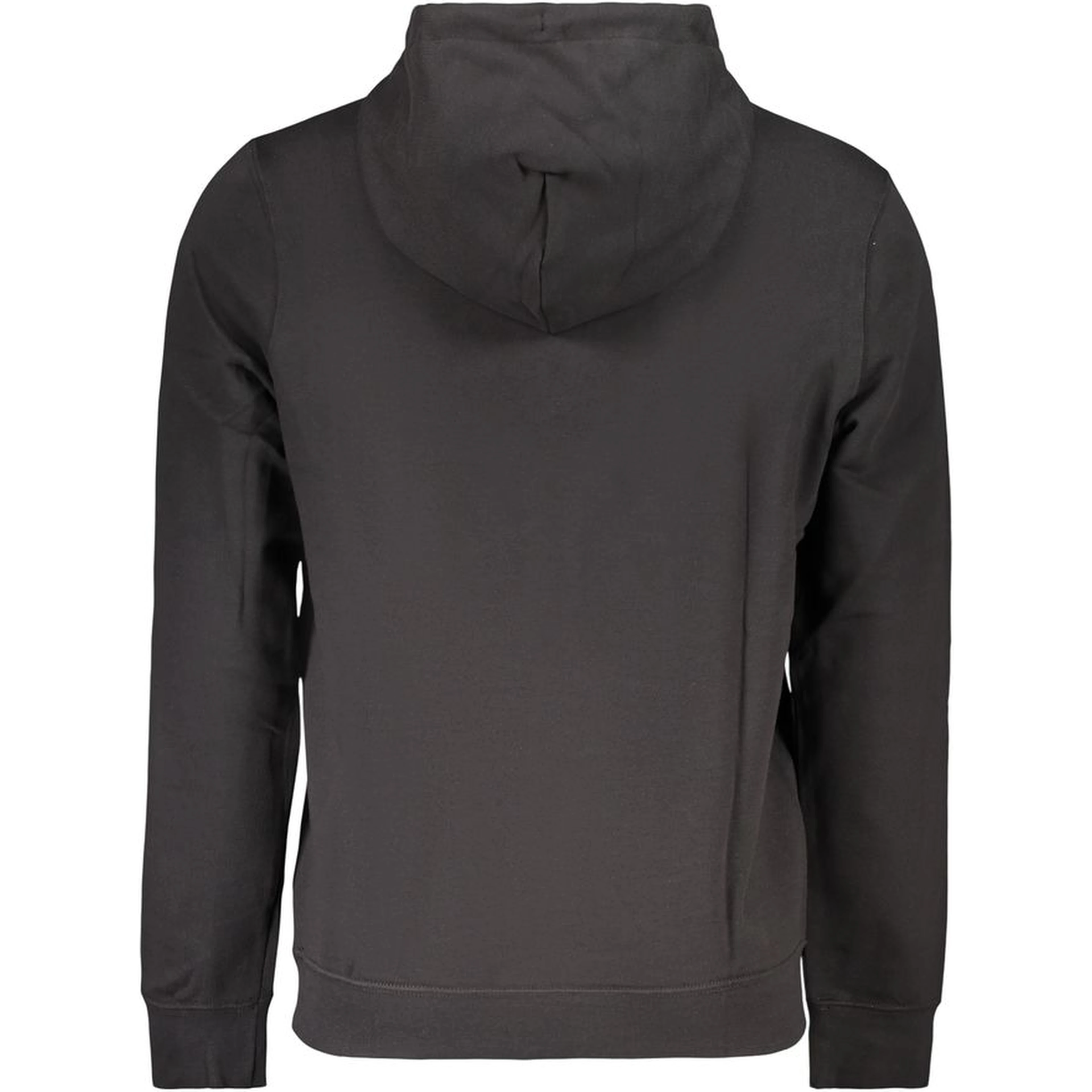 Black Cotton Men Hoodie