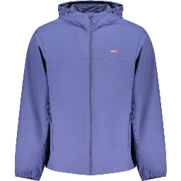 Blue Polyamide Men's Jacket