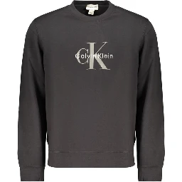 Black Cotton Mens Sweatshirt