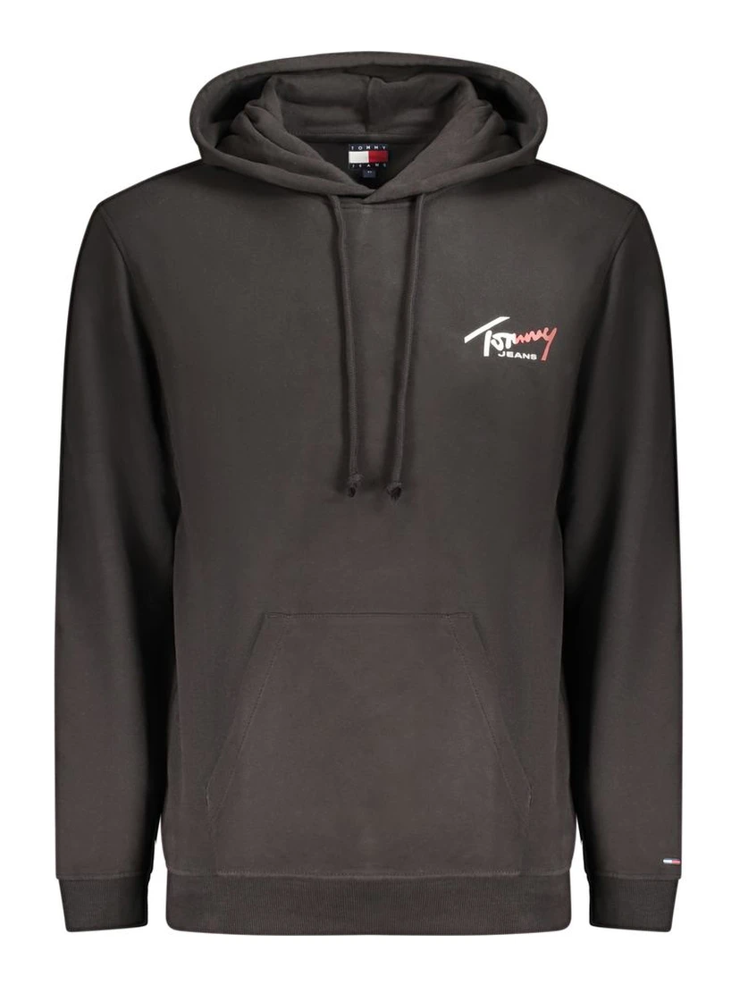 Black Cotton Men's Sweatshirt