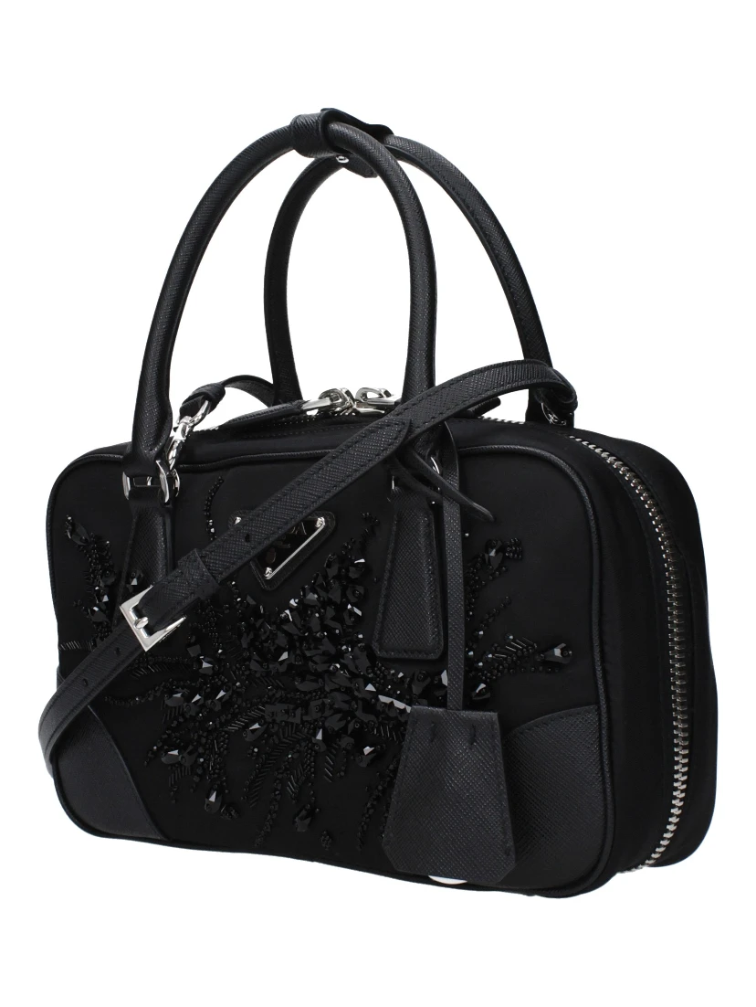 Black Fabric Handbag