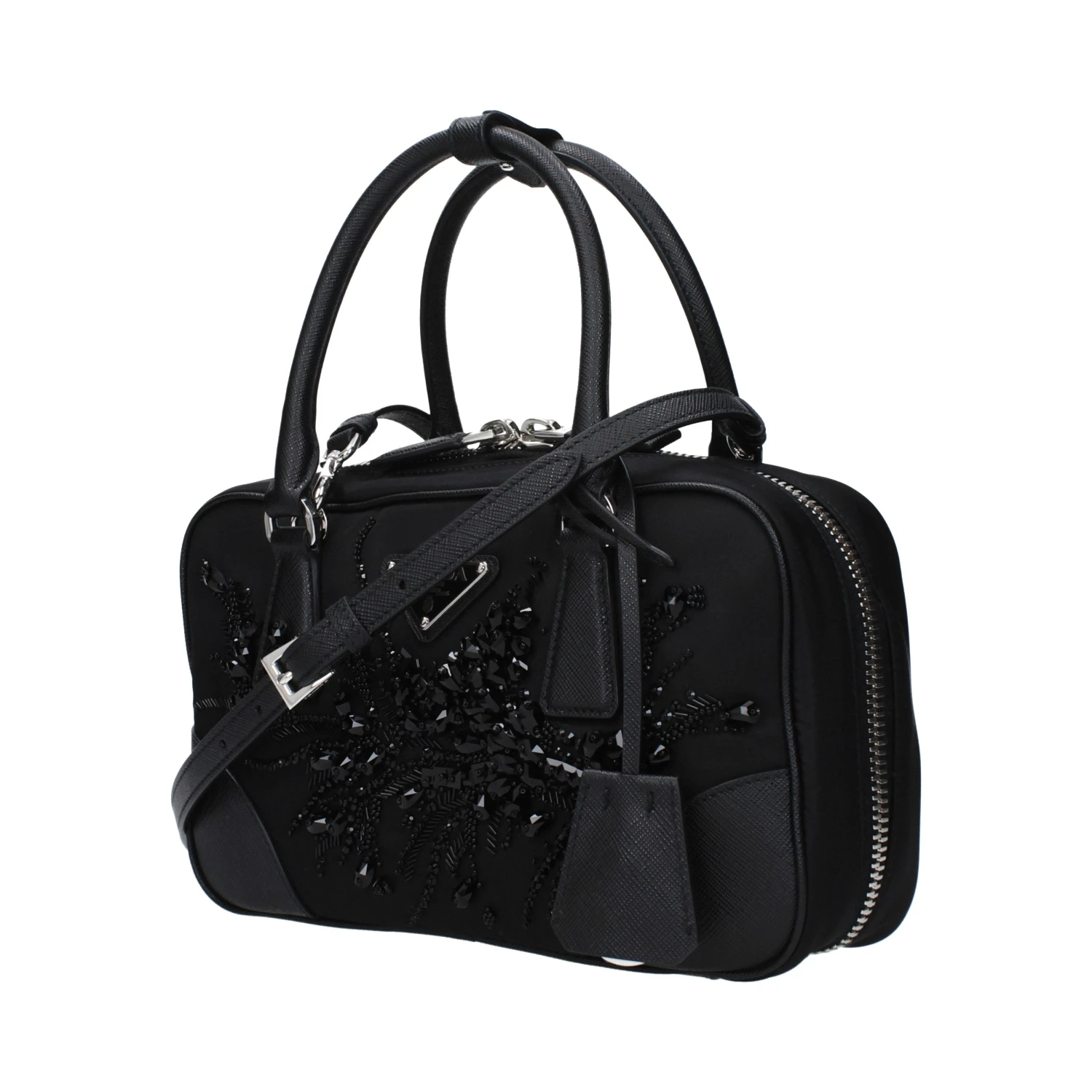 Black Fabric Handbag