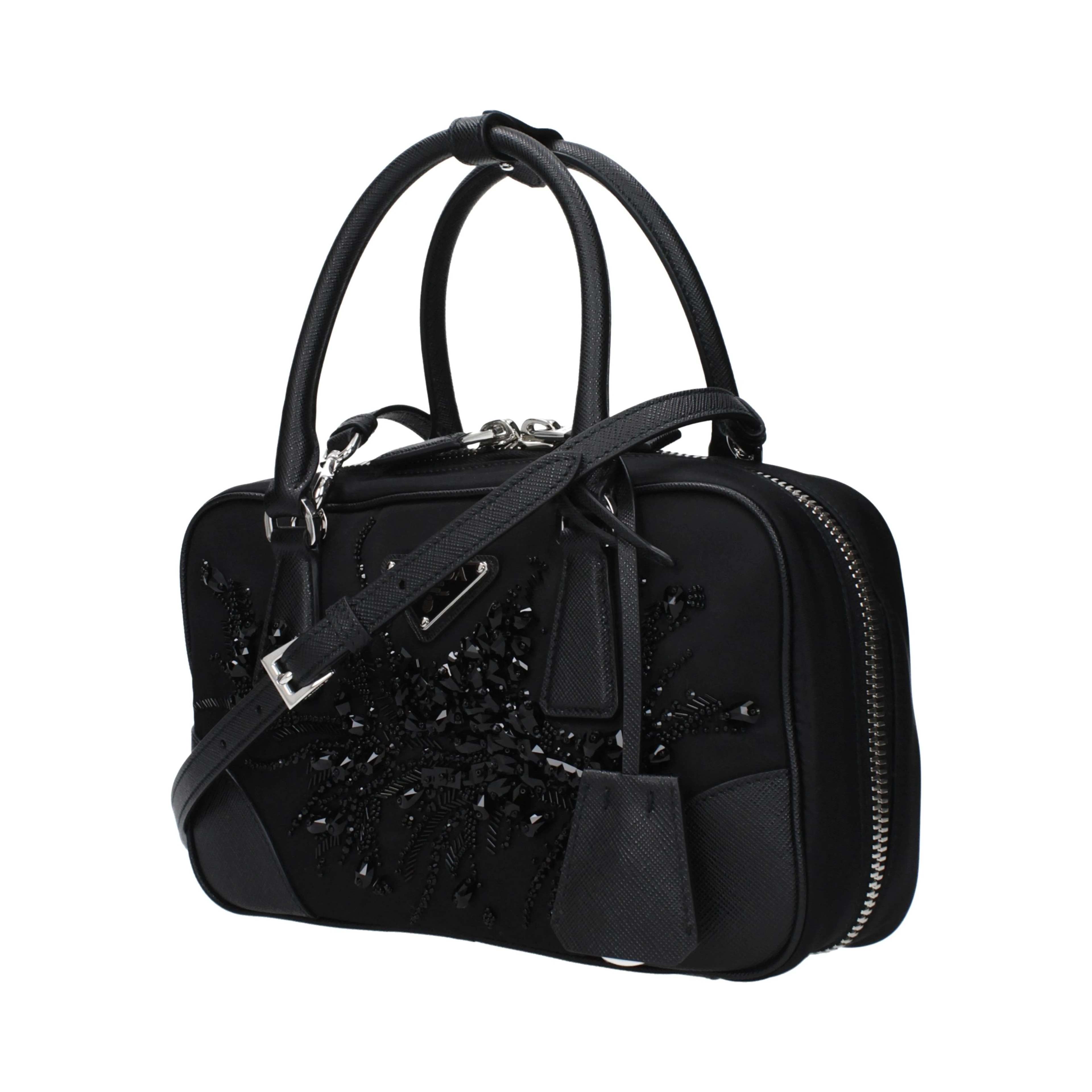 Black Fabric Handbag