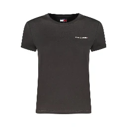 Black Cotton Womens T-Shirt