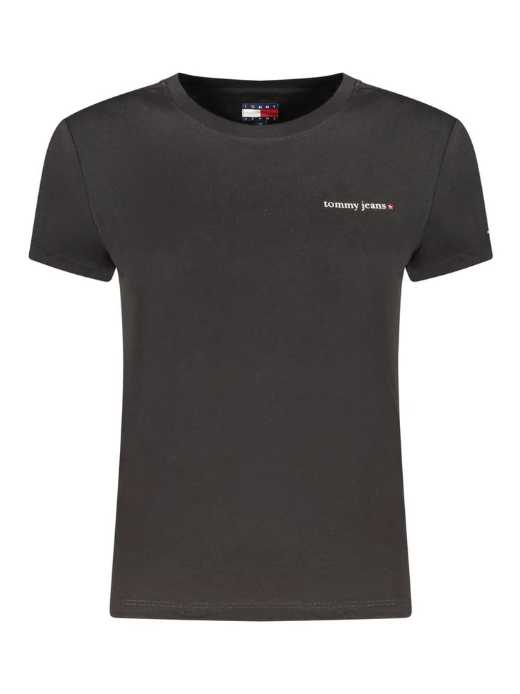 Black Cotton Womens T-Shirt