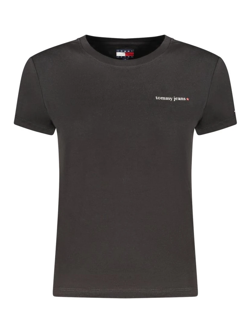 Black Cotton Womens T-Shirt