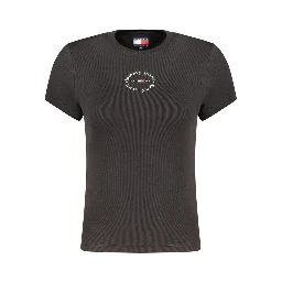Black Cotton Women's T-Shirt
