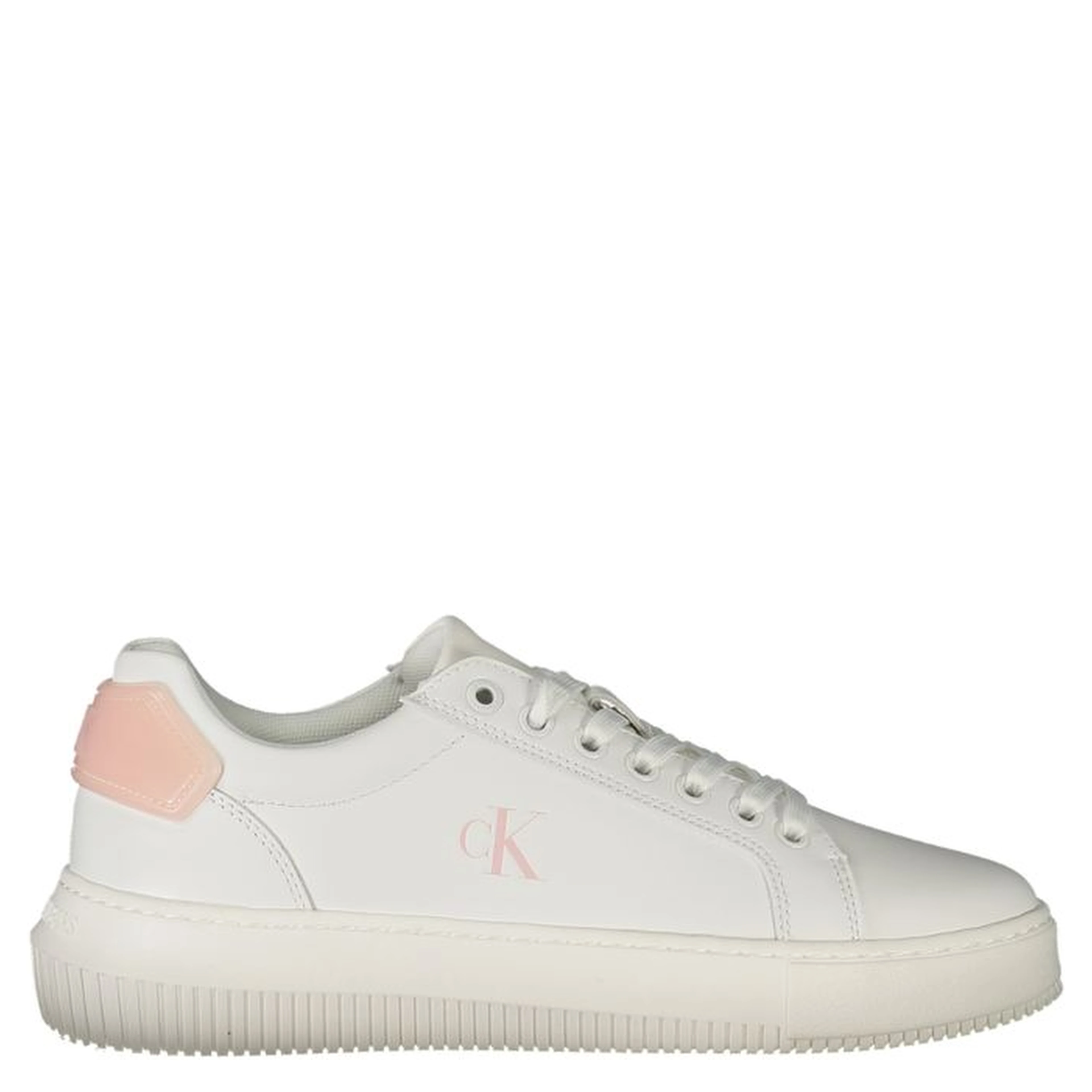 White Polyurethane Women Sneaker