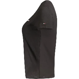 Black Cotton Womens T-Shirt