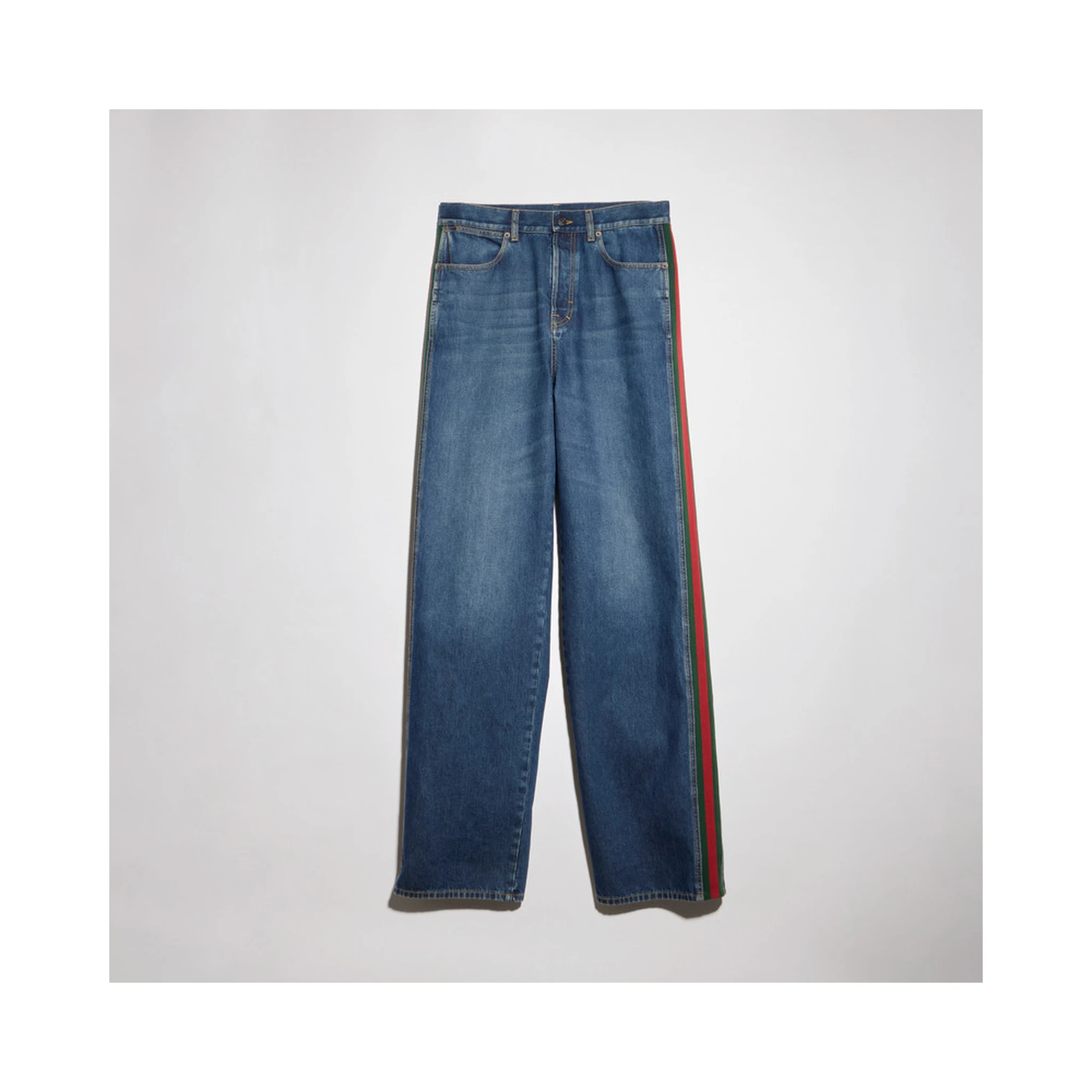 Wide leg jeans with Web detail