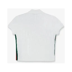 Cropped fit polo shirt with Web details