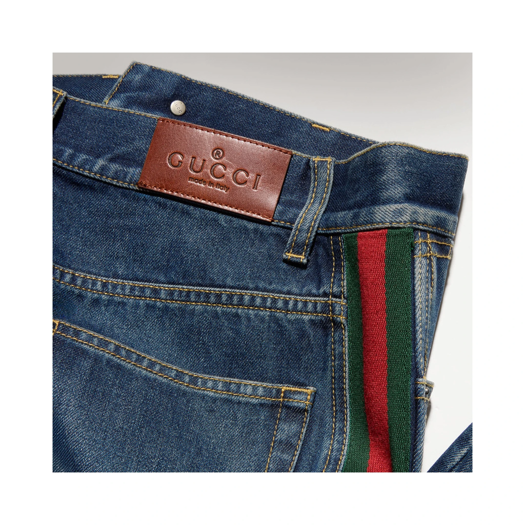 Wide leg jeans with Web detail