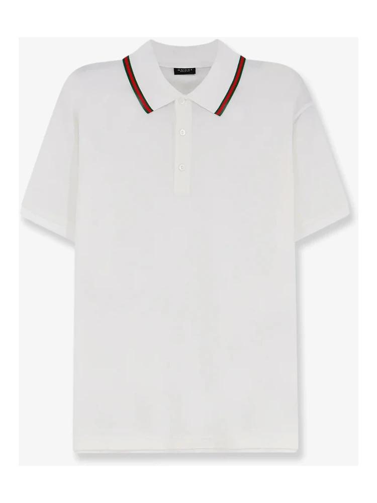 Cotton polo shirt with Web detail