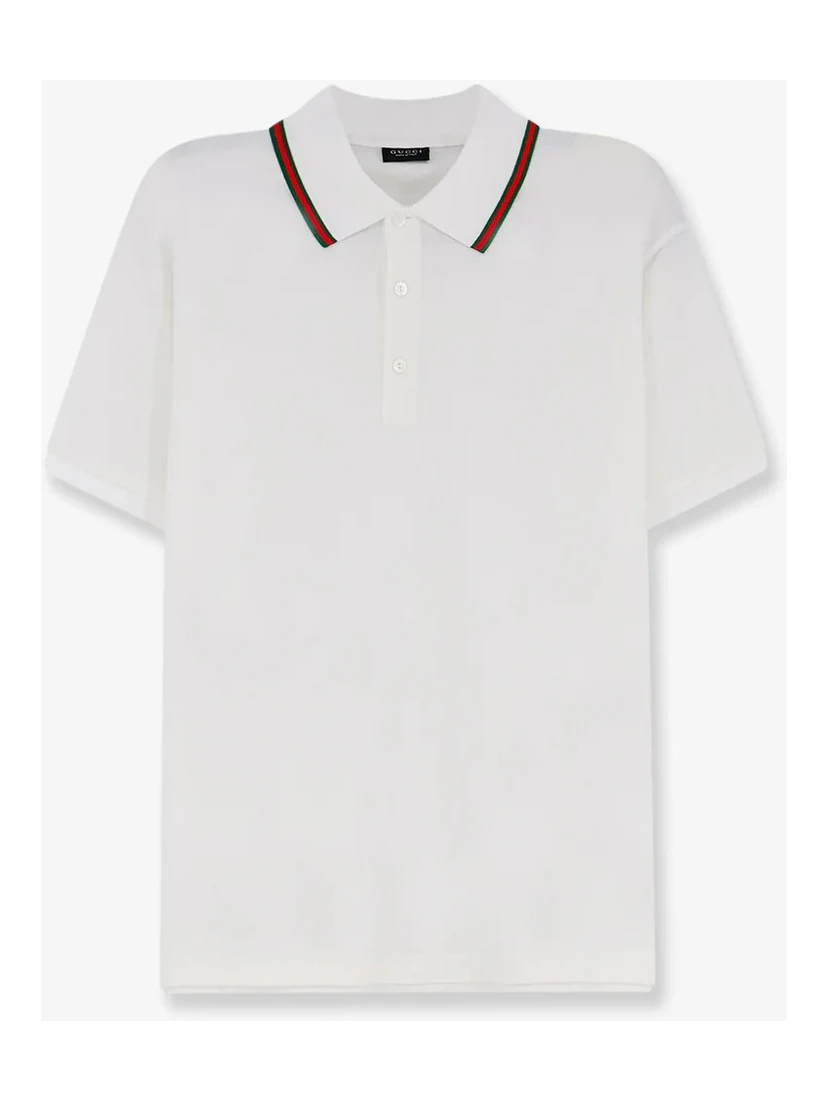 Cotton polo shirt with Web detail