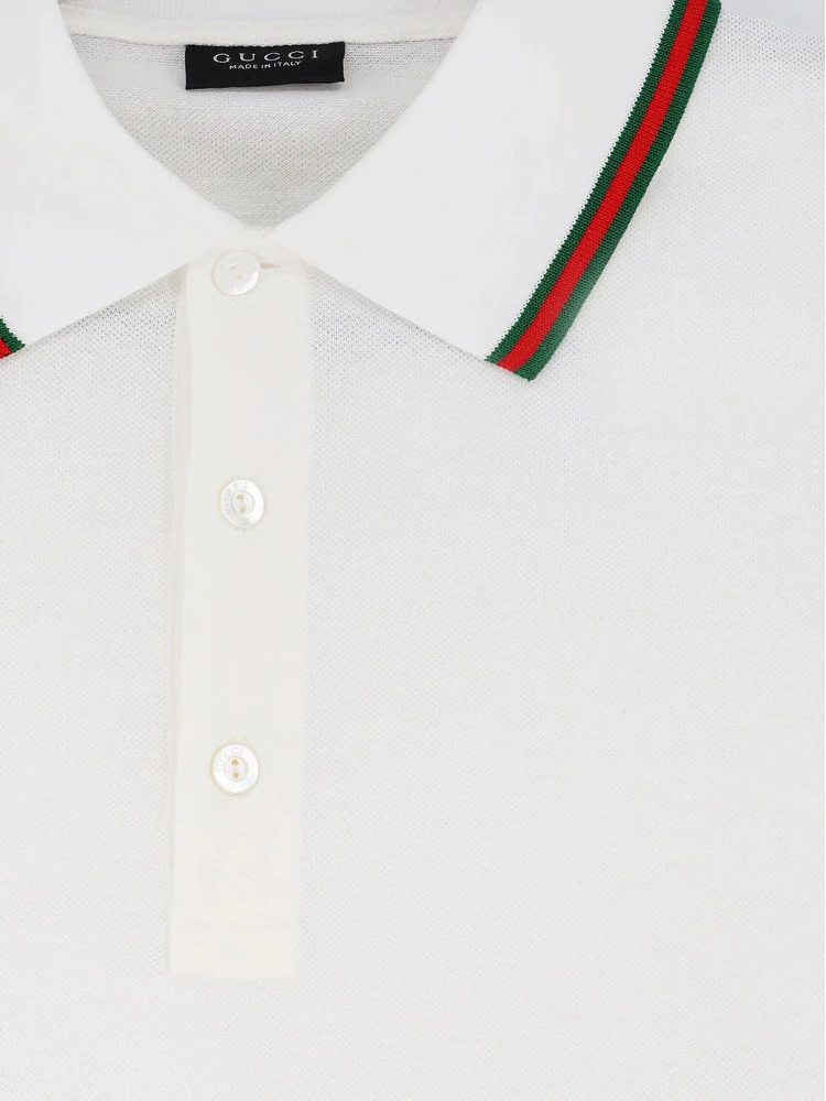 Cotton polo shirt with Web detail alternative