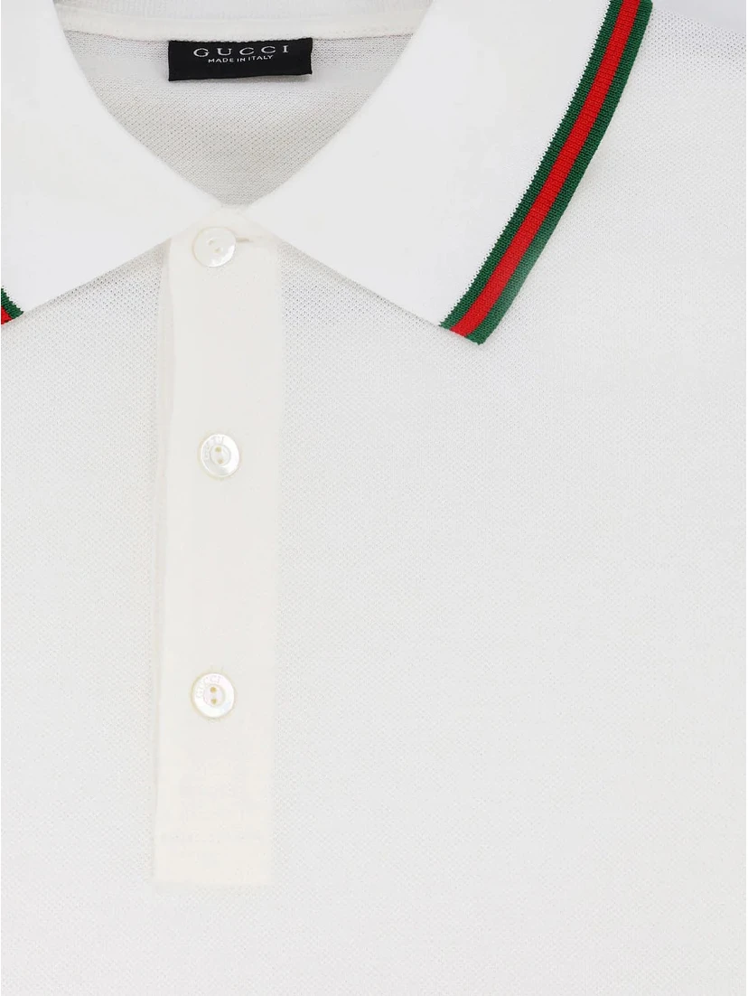 Cotton polo shirt with Web detail
