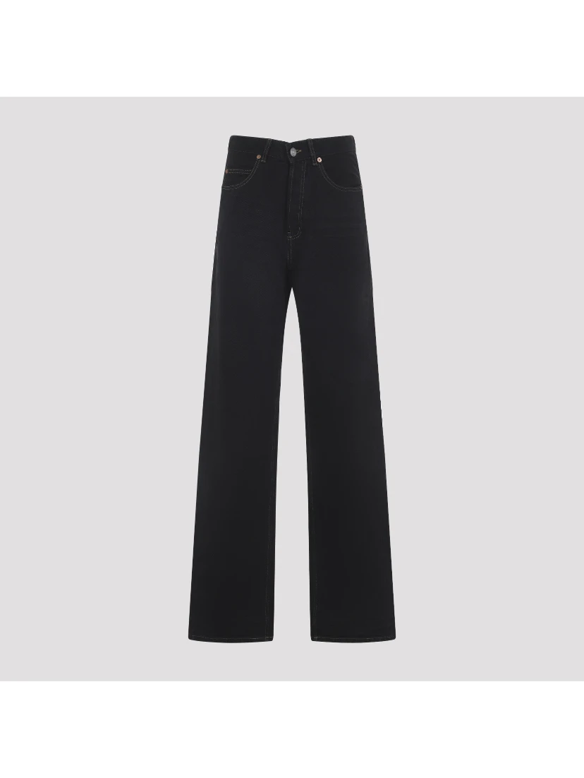 Saint Laurent V-Waist Long Baggy Jeans