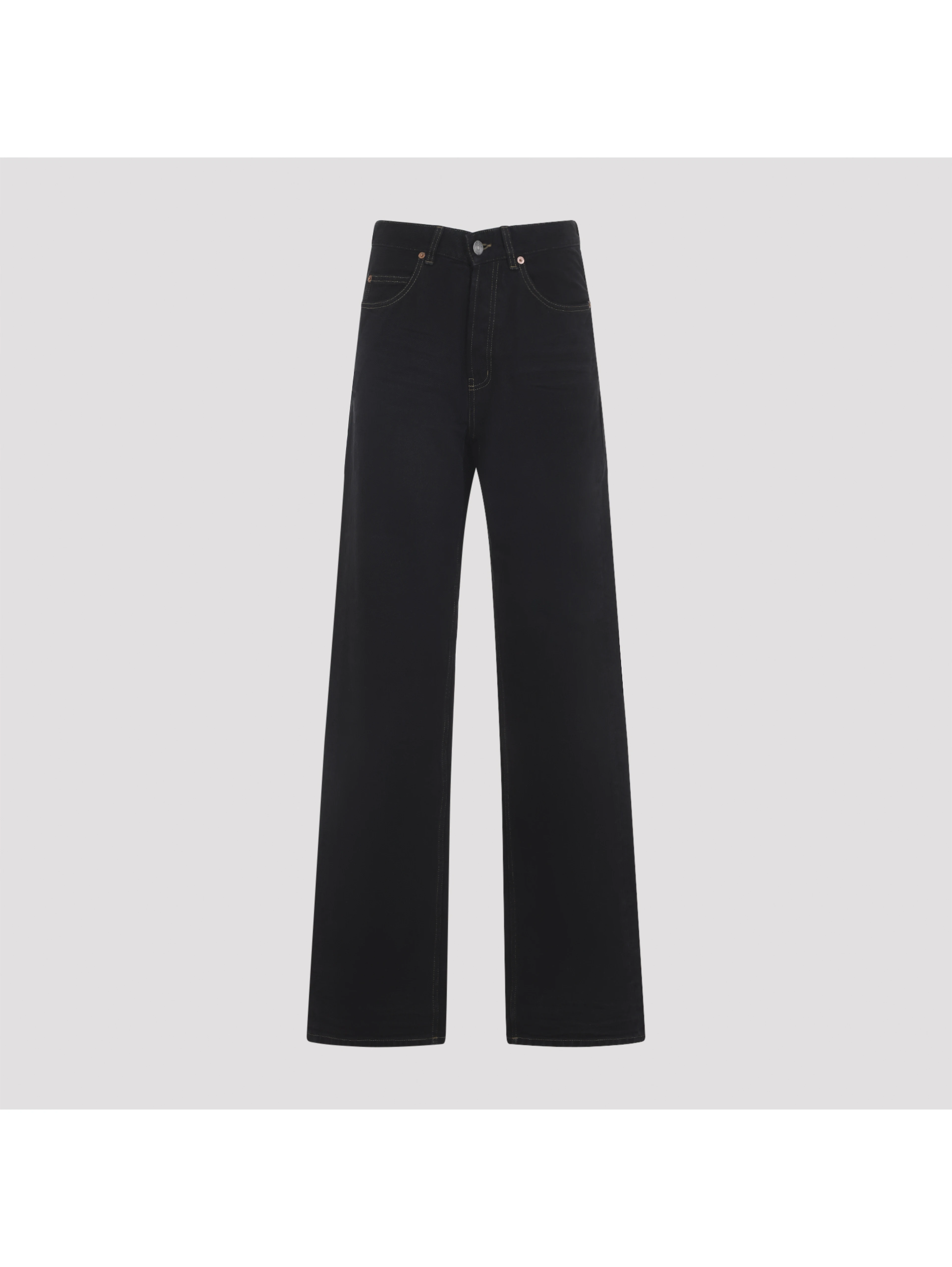 Saint Laurent V-Waist Long Baggy Jeans