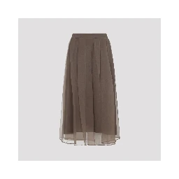 Brunello Cucinelli Midi voile Skirt
