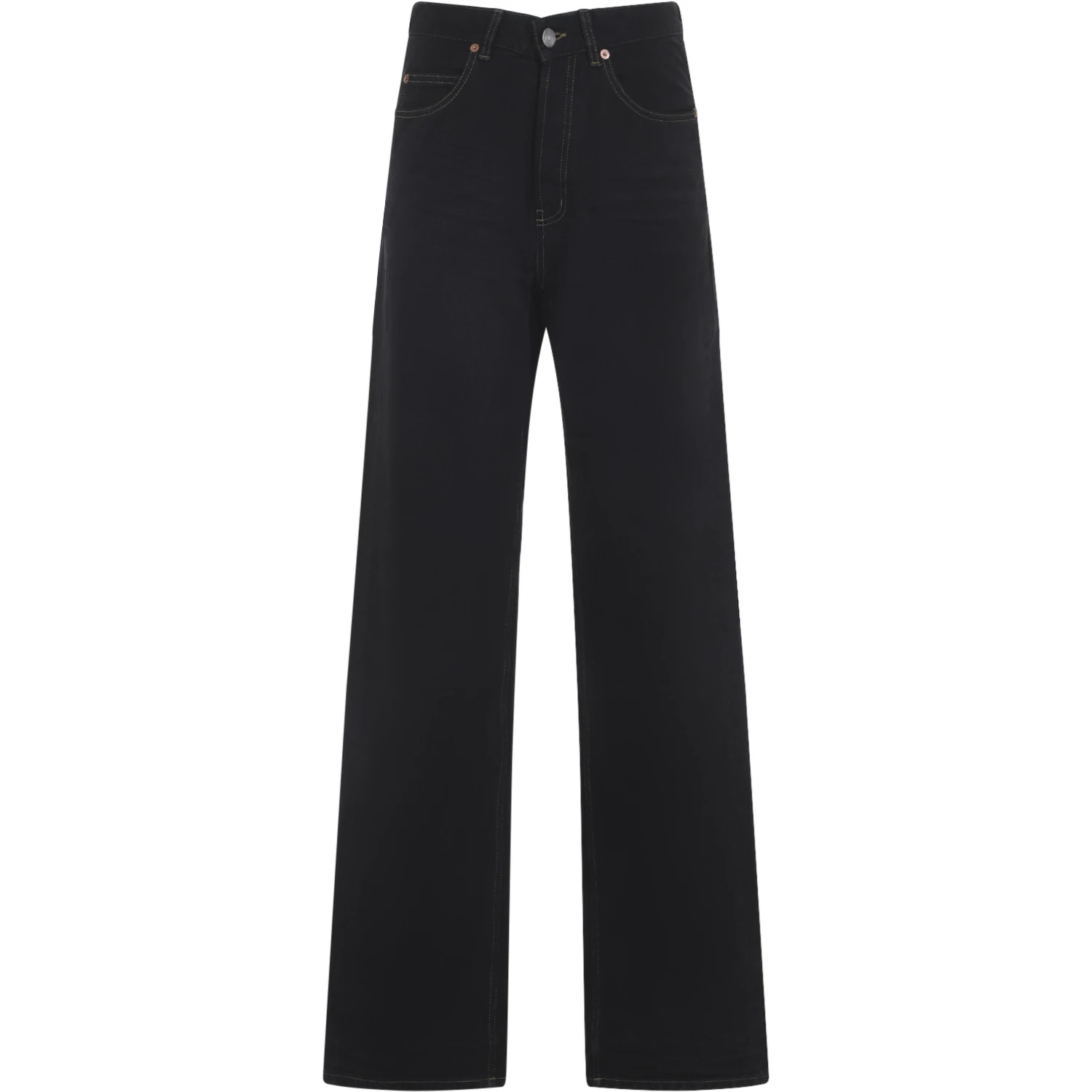 Saint Laurent V-Waist Long Baggy Jeans