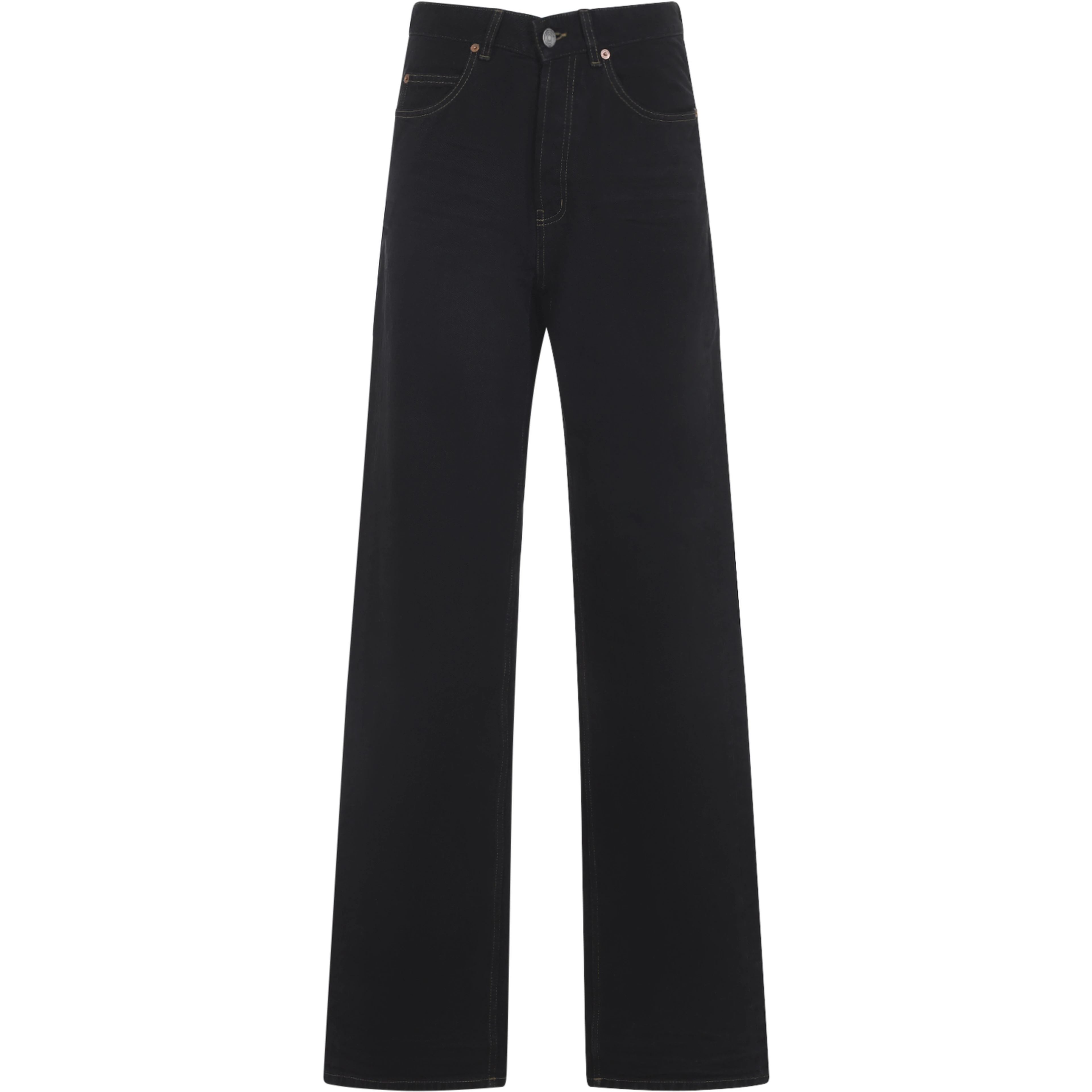 Saint Laurent V-Waist Long Baggy Jeans