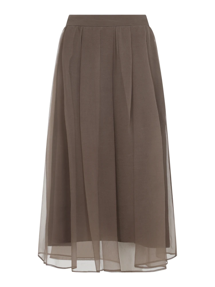 Brunello Cucinelli Midi voile Skirt alternative
