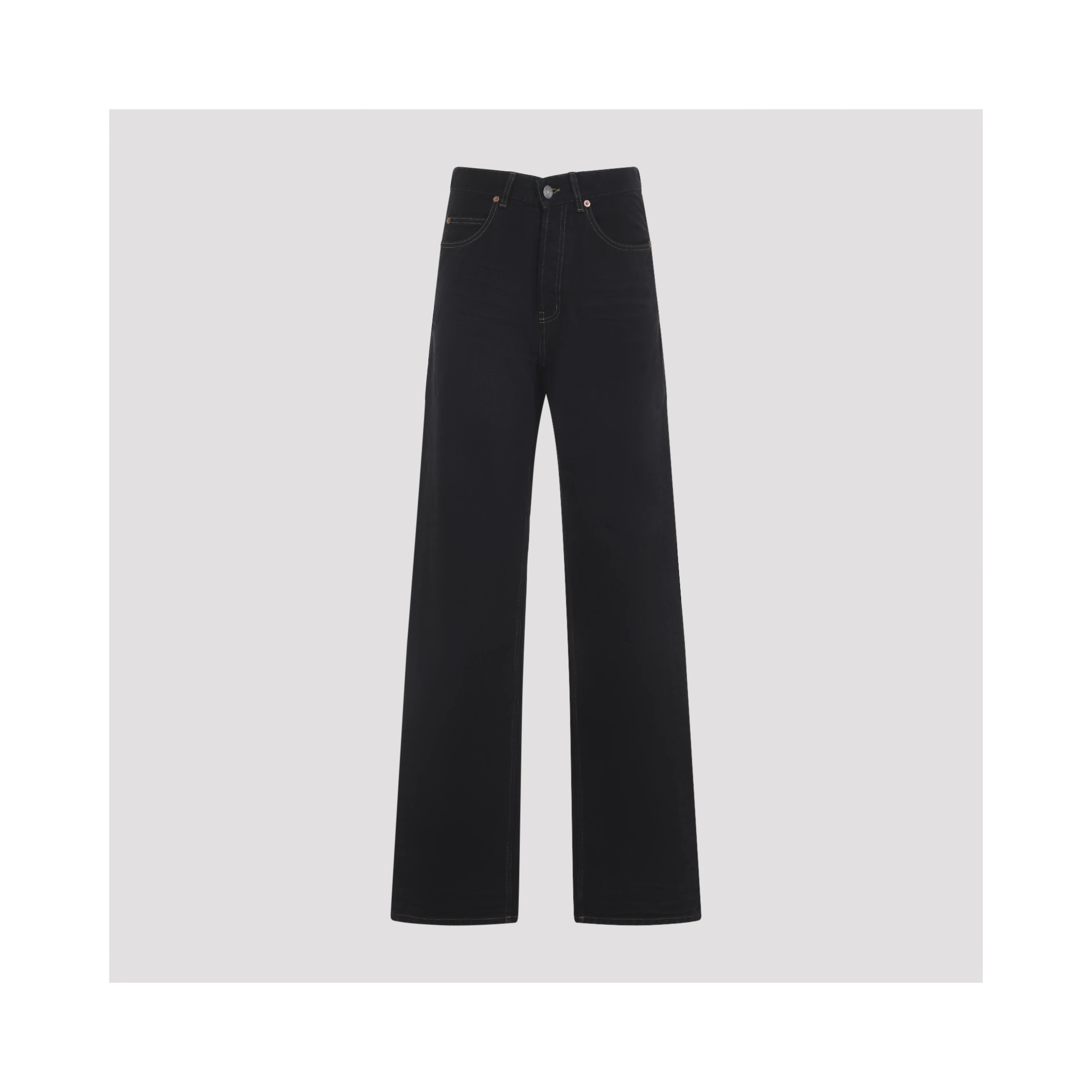 Saint Laurent V-Waist Long Baggy Jeans