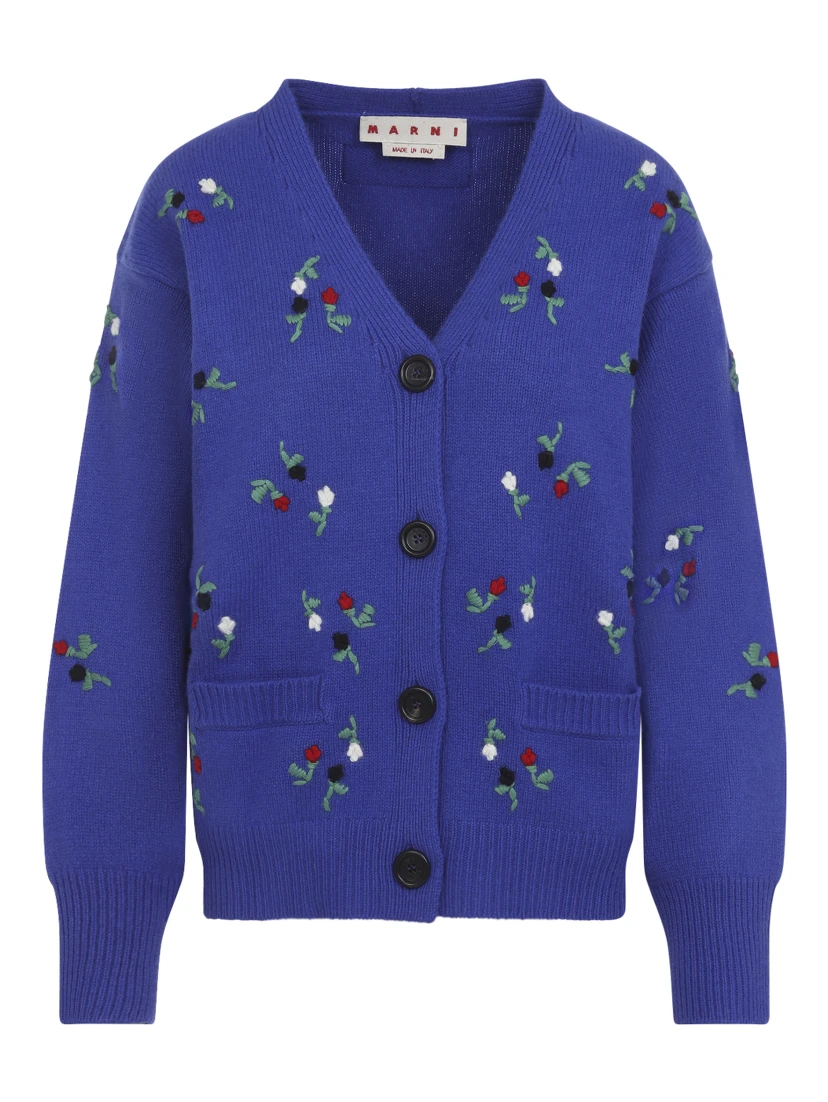 Marni Embroidered Floral Cardigan