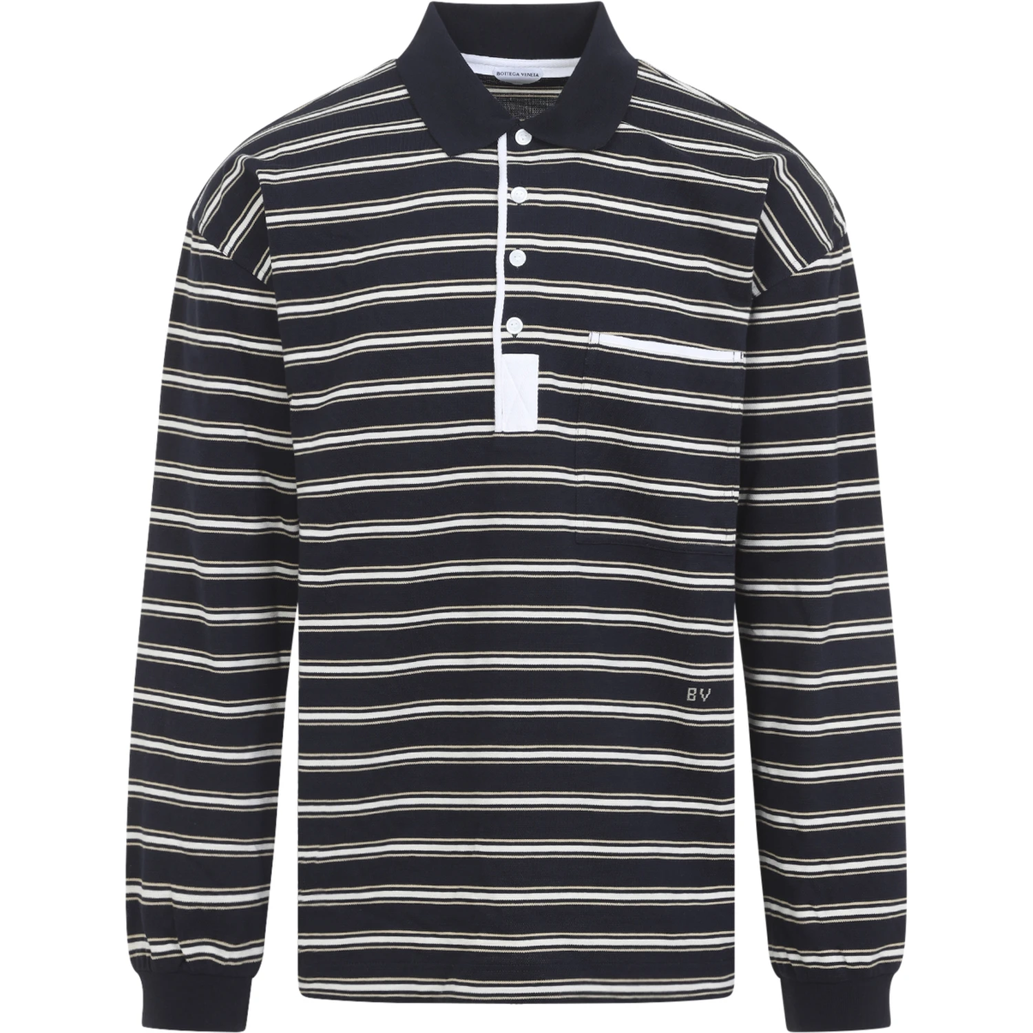 Bottega Veneta Stripes Piquet Polo