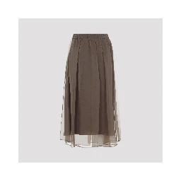 Brunello Cucinelli Midi voile Skirt