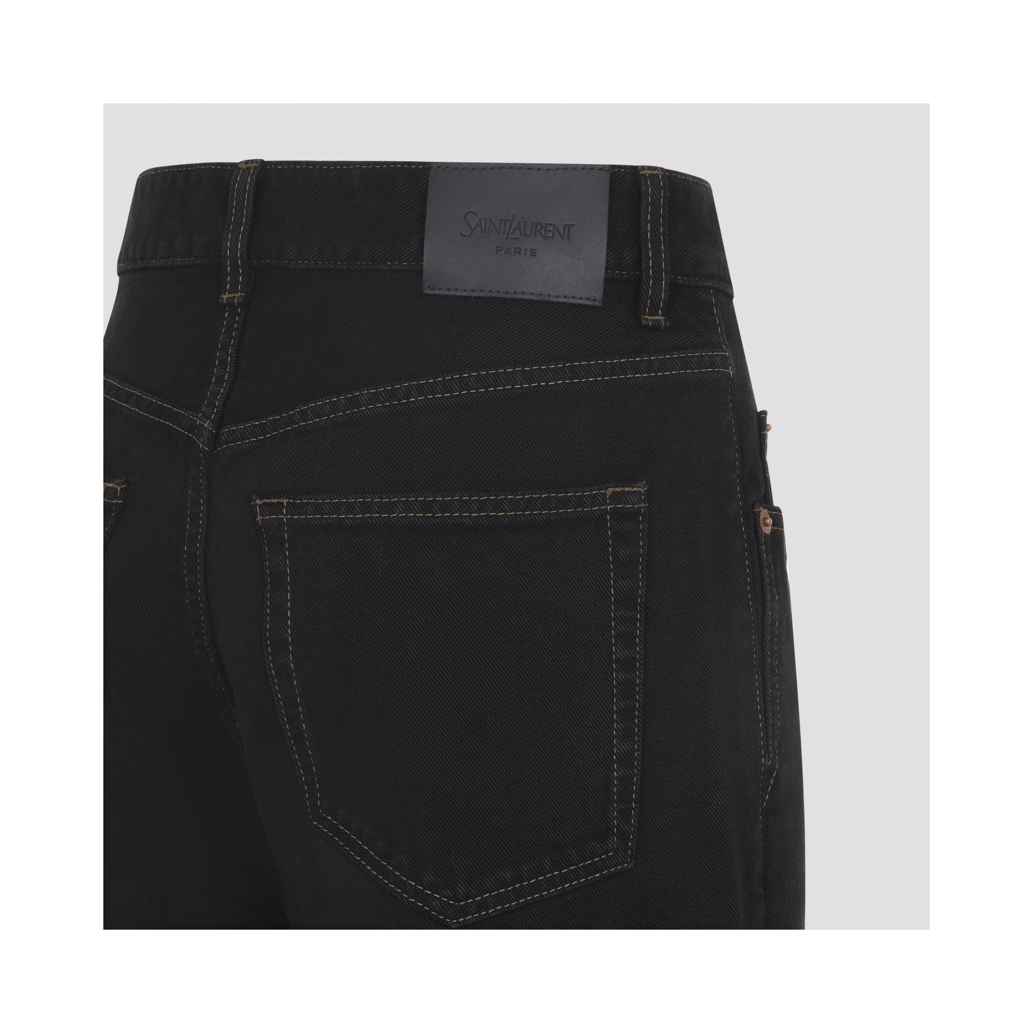 Saint Laurent V-Waist Long Baggy Jeans