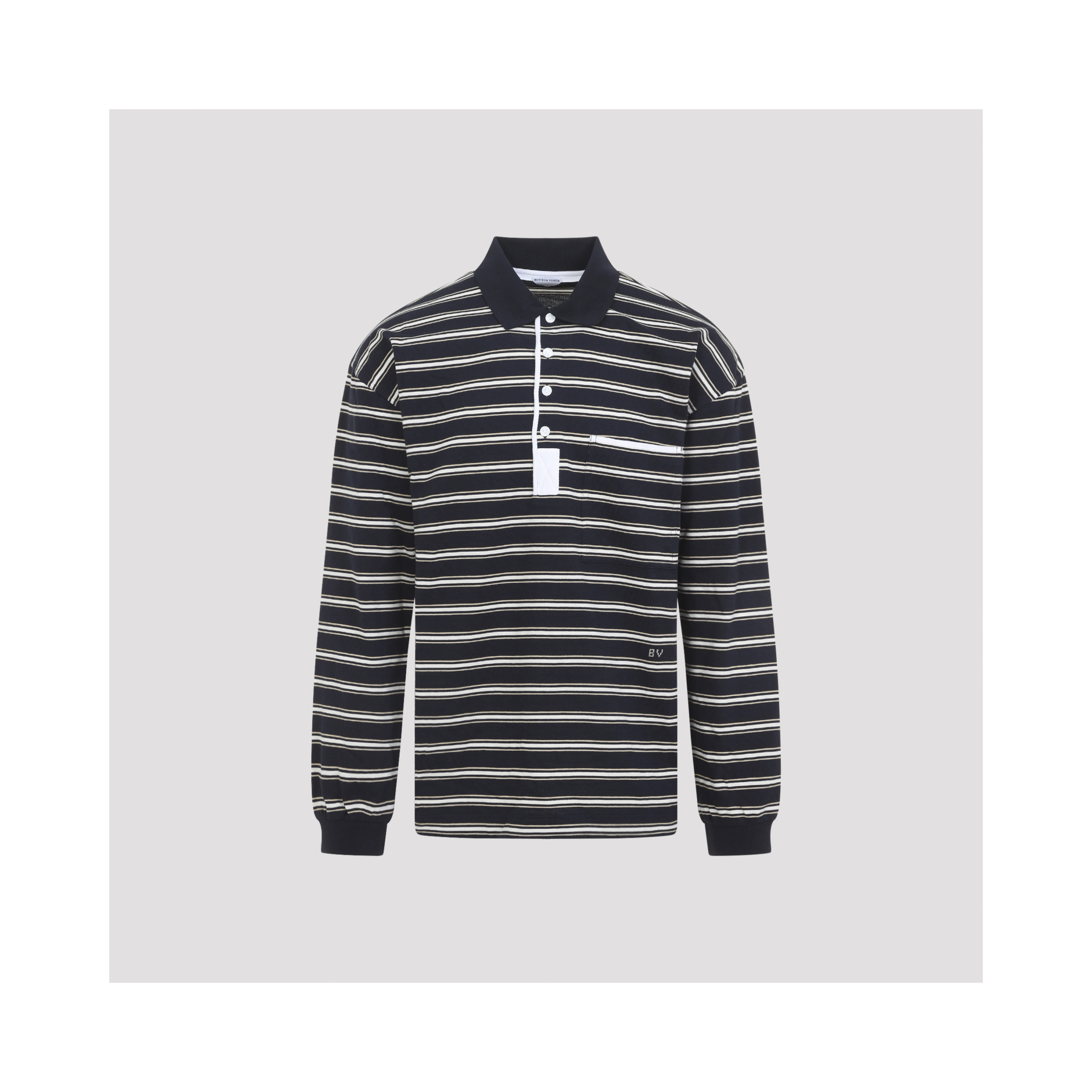 Bottega Veneta Stripes Piquet Polo