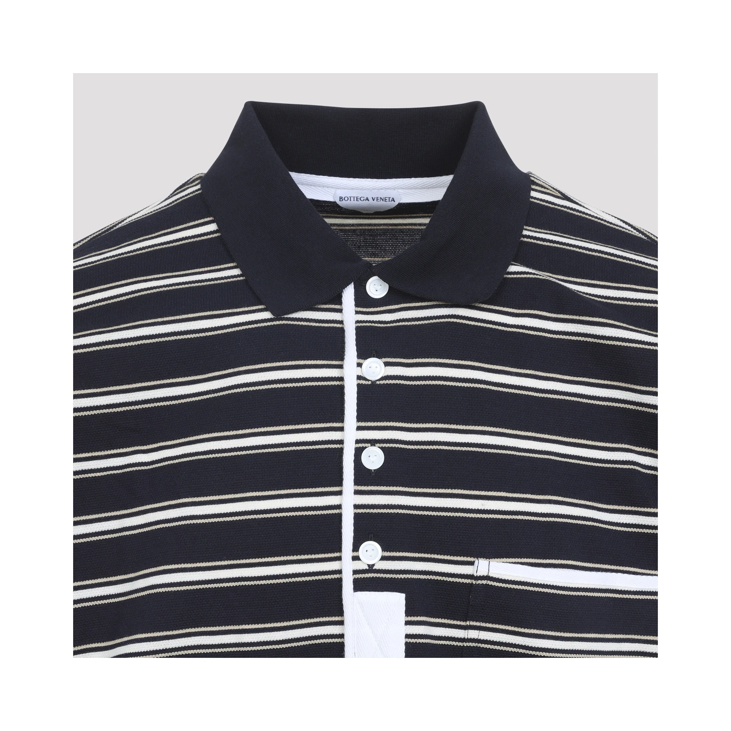 Bottega Veneta Stripes Piquet Polo