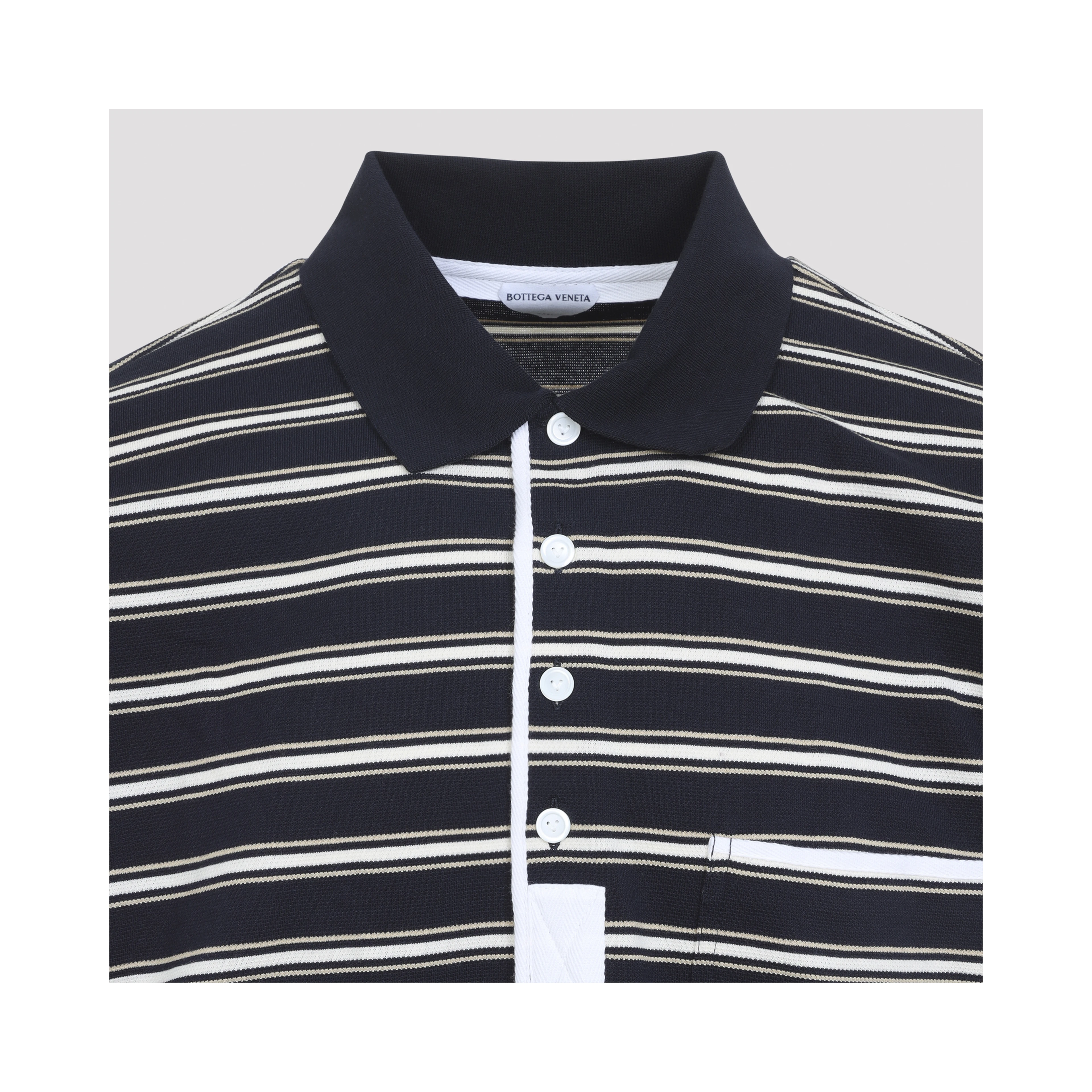 Bottega Veneta Stripes Piquet Polo