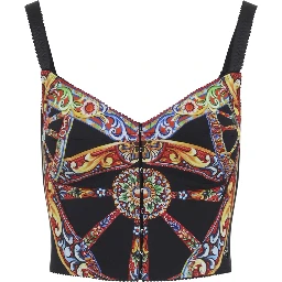 Dolce & Gabbana Charmeuse Carretto Top