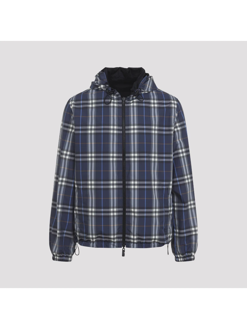 Burberry Check Newport Reversible Hooded Jacket
