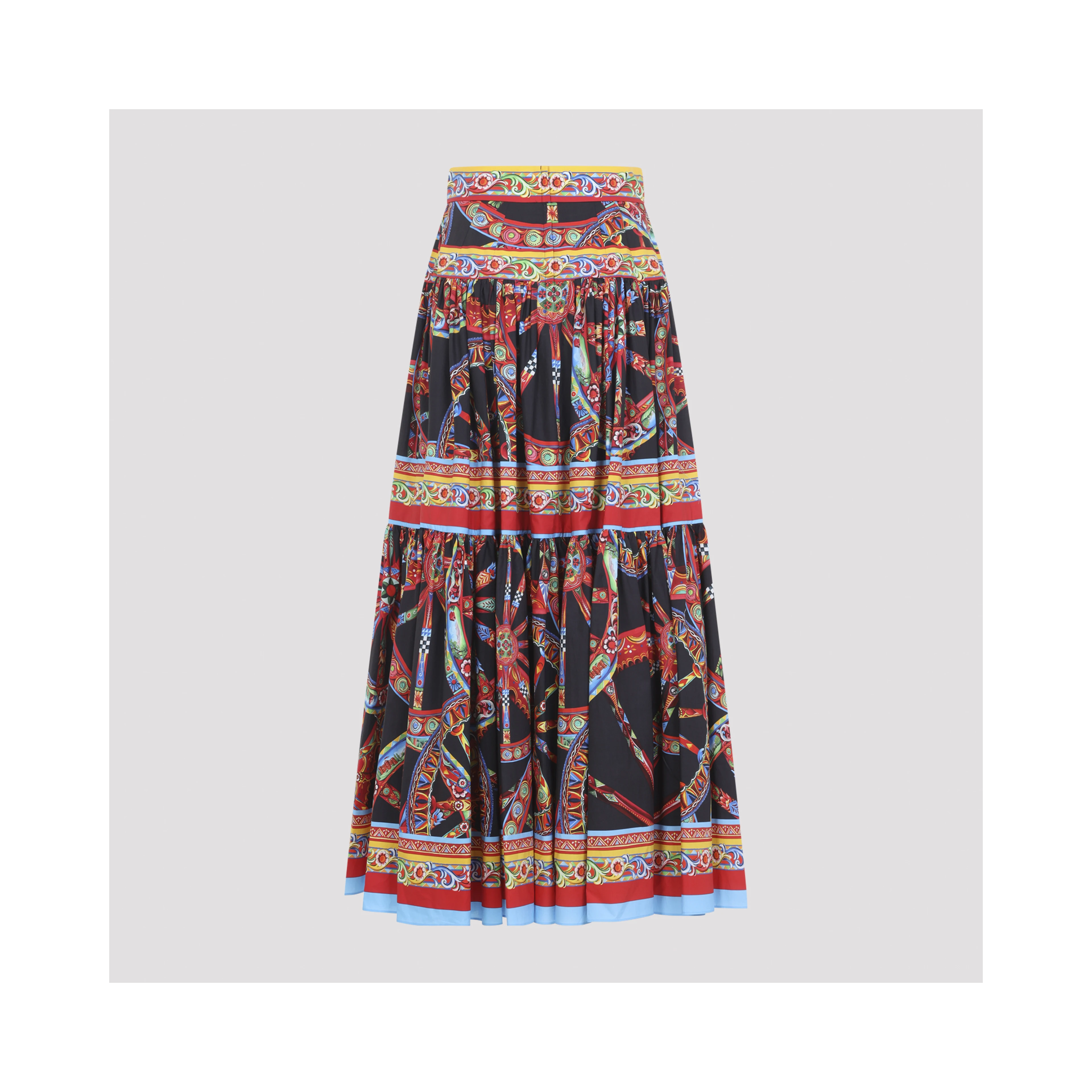 Dolce & Gabbana Popeline Midi Carretto Skirt